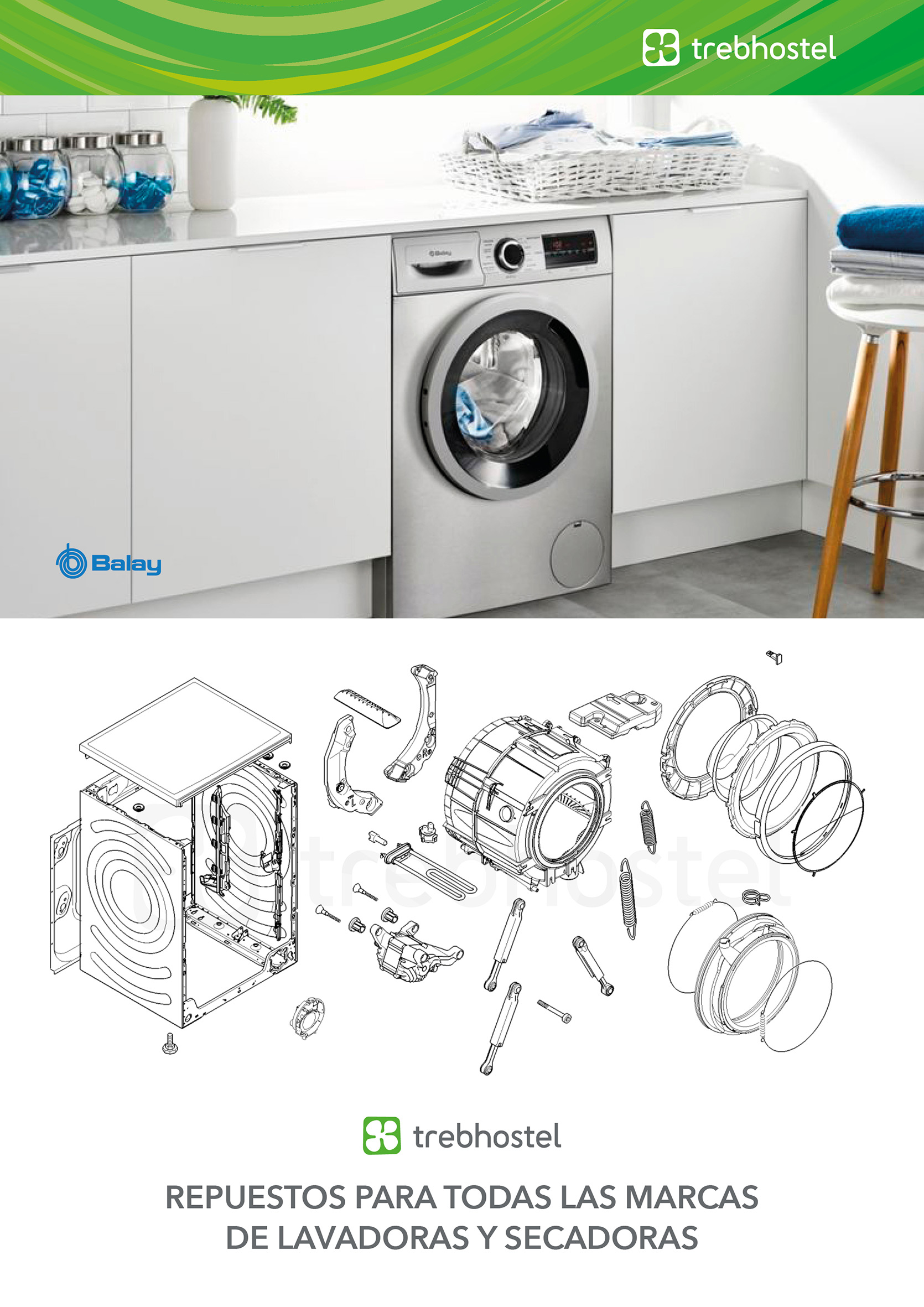 Repuestos para lavadora y secadora - Trebhostel